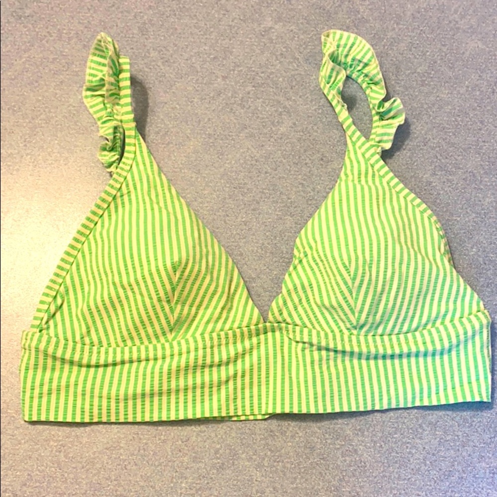 Aerie Neon Pinstripe Longline Bikini Set